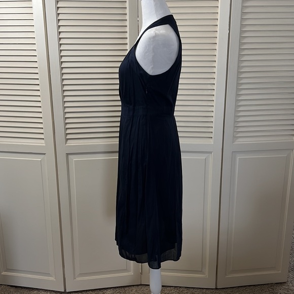 Theory Navy Blue fit and flair dress - Picture 4 of 10